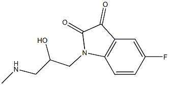 5-fluoro-1-[2-hydroxy-3-(methylamino)propyl]-2,3-dihydro-1H-indole-2,3-dione,,结构式