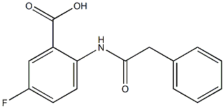 5-fluoro-2-(2-phenylacetamido)benzoic acid Struktur