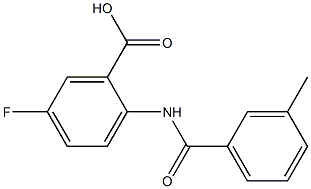 5-fluoro-2-[(3-methylbenzene)amido]benzoic acid Structure