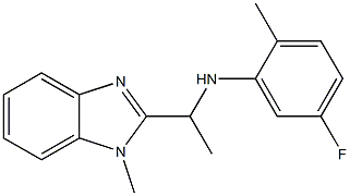 5-fluoro-2-methyl-N-[1-(1-methyl-1H-1,3-benzodiazol-2-yl)ethyl]aniline