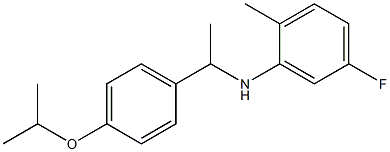 5-fluoro-2-methyl-N-{1-[4-(propan-2-yloxy)phenyl]ethyl}aniline Struktur