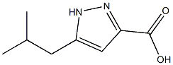 5-isobutyl-1H-pyrazole-3-carboxylic acid Structure