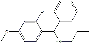 5-methoxy-2-[phenyl(prop-2-en-1-ylamino)methyl]phenol Struktur