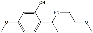 5-methoxy-2-{1-[(2-methoxyethyl)amino]ethyl}phenol,,结构式