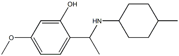 5-methoxy-2-{1-[(4-methylcyclohexyl)amino]ethyl}phenol Struktur