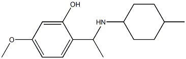 5-methoxy-2-{1-[(4-methylcyclohexyl)amino]ethyl}phenol 化学構造式