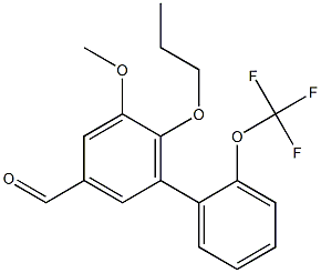 5-methoxy-6-propoxy-2'-(trifluoromethoxy)-1,1'-biphenyl-3-carbaldehyde 化学構造式