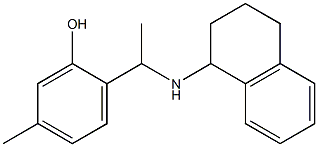 5-methyl-2-[1-(1,2,3,4-tetrahydronaphthalen-1-ylamino)ethyl]phenol Struktur