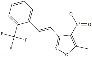 5-methyl-4-nitro-3-{(E)-2-[2-(trifluoromethyl)phenyl]vinyl}isoxazole Struktur