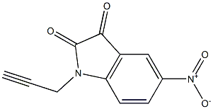 5-nitro-1-(prop-2-yn-1-yl)-2,3-dihydro-1H-indole-2,3-dione,,结构式