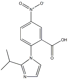 5-nitro-2-[2-(propan-2-yl)-1H-imidazol-1-yl]benzoic acid,,结构式
