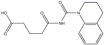 5-oxo-5-(1,2,3,4-tetrahydroquinolin-1-ylcarbonylamino)pentanoic acid Struktur