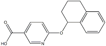 6-(1,2,3,4-tetrahydronaphthalen-1-yloxy)pyridine-3-carboxylic acid 结构式