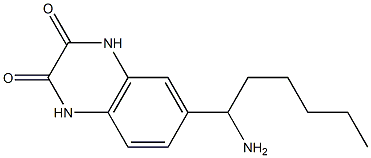 6-(1-aminohexyl)-1,2,3,4-tetrahydroquinoxaline-2,3-dione Structure