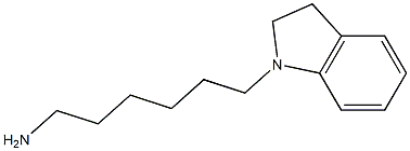 6-(2,3-dihydro-1H-indol-1-yl)hexan-1-amine,,结构式