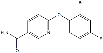6-(2-bromo-4-fluorophenoxy)nicotinamide,,结构式