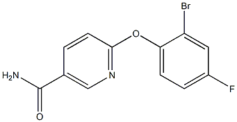 6-(2-bromo-4-fluorophenoxy)nicotinamide Structure