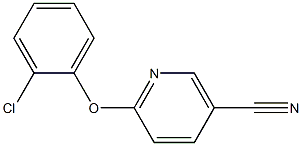 6-(2-chlorophenoxy)nicotinonitrile 化学構造式