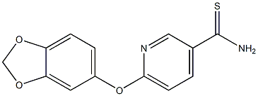 6-(2H-1,3-benzodioxol-5-yloxy)pyridine-3-carbothioamide,,结构式