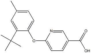 6-(2-tert-butyl-4-methylphenoxy)pyridine-3-carboxylic acid Structure