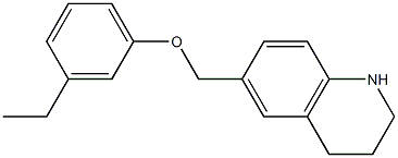 6-(3-ethylphenoxymethyl)-1,2,3,4-tetrahydroquinoline Struktur