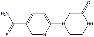 6-(3-oxopiperazin-1-yl)pyridine-3-carbothioamide 结构式