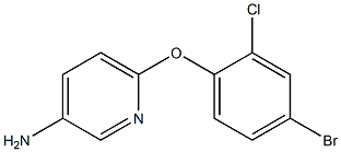 6-(4-bromo-2-chlorophenoxy)pyridin-3-amine,,结构式