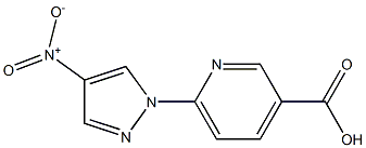 6-(4-nitro-1H-pyrazol-1-yl)pyridine-3-carboxylic acid Struktur