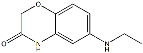 6-(ethylamino)-3,4-dihydro-2H-1,4-benzoxazin-3-one 化学構造式