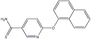 6-(naphthalen-1-yloxy)pyridine-3-carbothioamide Struktur