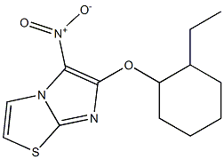 6-[(2-ethylcyclohexyl)oxy]-5-nitroimidazo[2,1-b][1,3]thiazole 化学構造式