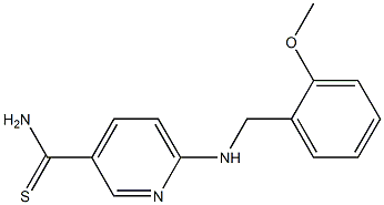 6-[(2-methoxybenzyl)amino]pyridine-3-carbothioamide 结构式