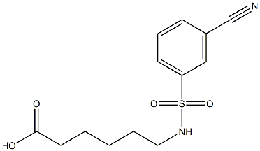 6-[(3-cyanobenzene)sulfonamido]hexanoic acid Struktur