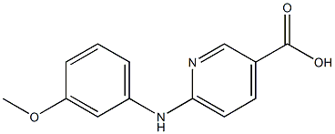 6-[(3-methoxyphenyl)amino]pyridine-3-carboxylic acid 结构式