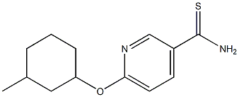 6-[(3-methylcyclohexyl)oxy]pyridine-3-carbothioamide Struktur