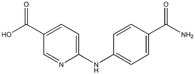 6-[(4-carbamoylphenyl)amino]pyridine-3-carboxylic acid 结构式