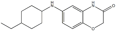 6-[(4-ethylcyclohexyl)amino]-3,4-dihydro-2H-1,4-benzoxazin-3-one 化学構造式