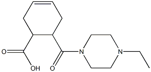 6-[(4-ethylpiperazin-1-yl)carbonyl]cyclohex-3-ene-1-carboxylic acid Structure