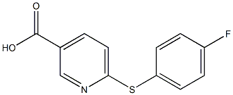 6-[(4-fluorophenyl)sulfanyl]pyridine-3-carboxylic acid,,结构式