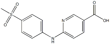 6-[(4-methanesulfonylphenyl)amino]pyridine-3-carboxylic acid,,结构式