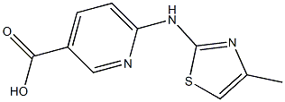 6-[(4-methyl-1,3-thiazol-2-yl)amino]pyridine-3-carboxylic acid,,结构式