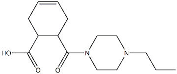  6-[(4-propylpiperazin-1-yl)carbonyl]cyclohex-3-ene-1-carboxylic acid