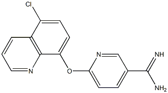 6-[(5-chloroquinolin-8-yl)oxy]pyridine-3-carboximidamide 结构式