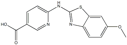 6-[(6-methoxy-1,3-benzothiazol-2-yl)amino]pyridine-3-carboxylic acid Structure