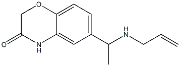 6-[1-(prop-2-en-1-ylamino)ethyl]-3,4-dihydro-2H-1,4-benzoxazin-3-one 结构式