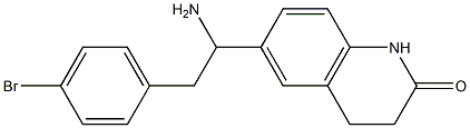 6-[1-amino-2-(4-bromophenyl)ethyl]-1,2,3,4-tetrahydroquinolin-2-one 结构式