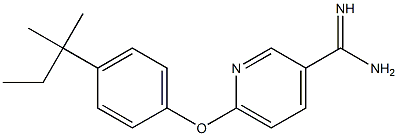 6-[4-(2-methylbutan-2-yl)phenoxy]pyridine-3-carboximidamide Struktur