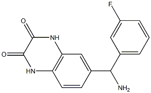 6-[amino(3-fluorophenyl)methyl]-1,2,3,4-tetrahydroquinoxaline-2,3-dione