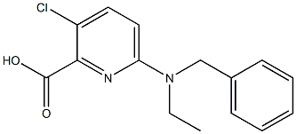 6-[benzyl(ethyl)amino]-3-chloropyridine-2-carboxylic acid,,结构式