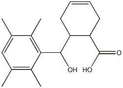 6-[hydroxy(2,3,5,6-tetramethylphenyl)methyl]cyclohex-3-ene-1-carboxylic acid Structure